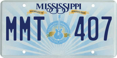 MS license plate MMT407