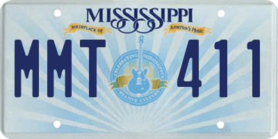 MS license plate MMT411
