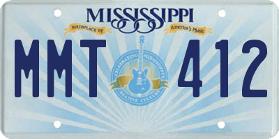 MS license plate MMT412