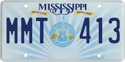 MS license plate MMT413
