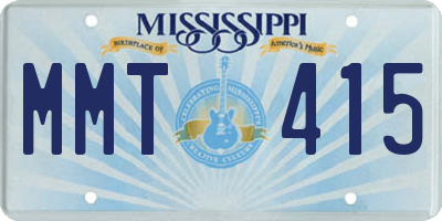 MS license plate MMT415