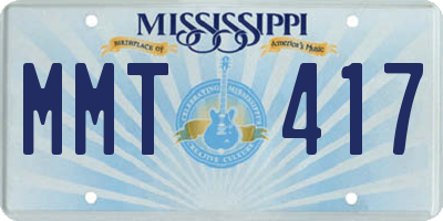 MS license plate MMT417
