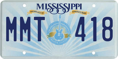 MS license plate MMT418