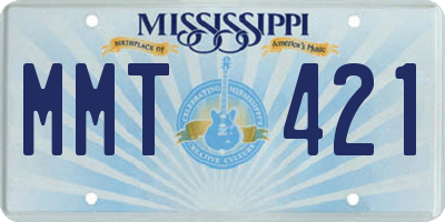 MS license plate MMT421