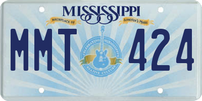 MS license plate MMT424