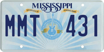 MS license plate MMT431