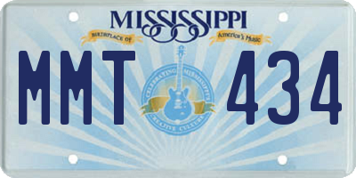 MS license plate MMT434