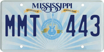MS license plate MMT443