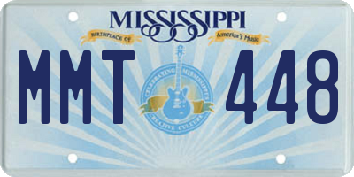 MS license plate MMT448
