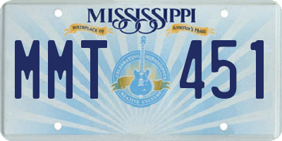 MS license plate MMT451