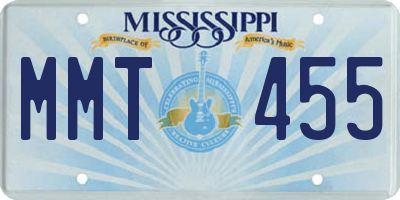 MS license plate MMT455
