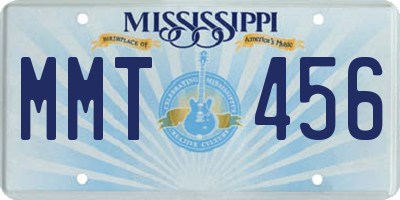 MS license plate MMT456