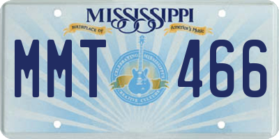 MS license plate MMT466