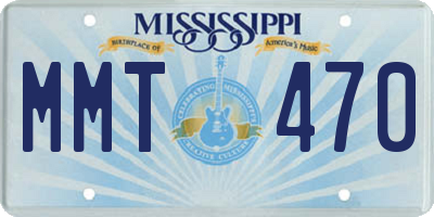 MS license plate MMT470