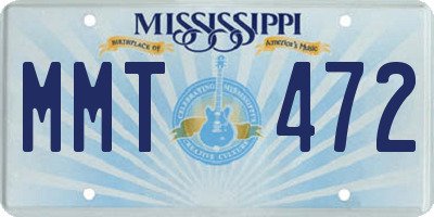MS license plate MMT472
