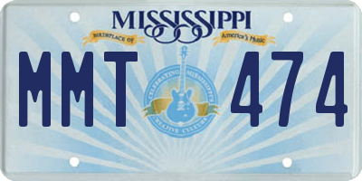 MS license plate MMT474