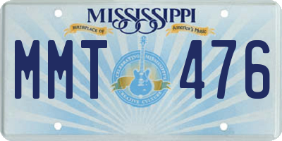 MS license plate MMT476