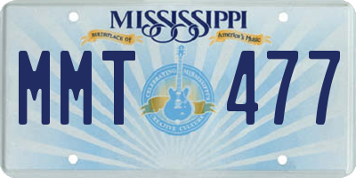 MS license plate MMT477