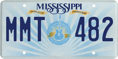 MS license plate MMT482