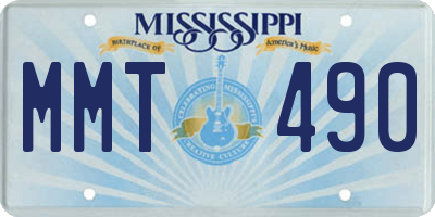 MS license plate MMT490