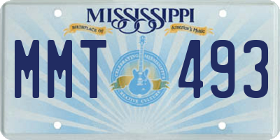 MS license plate MMT493