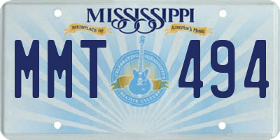 MS license plate MMT494