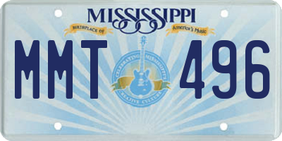MS license plate MMT496