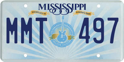 MS license plate MMT497