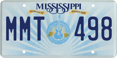 MS license plate MMT498
