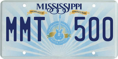 MS license plate MMT500