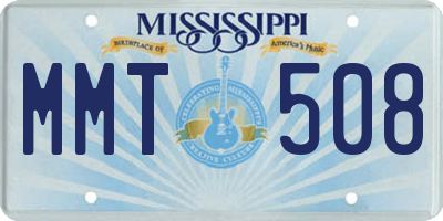 MS license plate MMT508