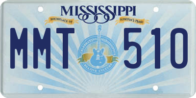 MS license plate MMT510