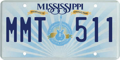 MS license plate MMT511