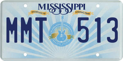 MS license plate MMT513