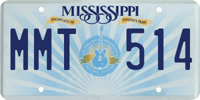 MS license plate MMT514
