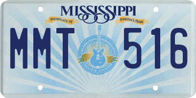 MS license plate MMT516
