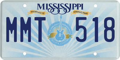 MS license plate MMT518