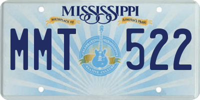 MS license plate MMT522