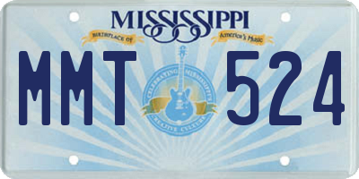 MS license plate MMT524