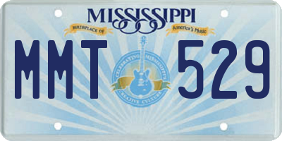 MS license plate MMT529
