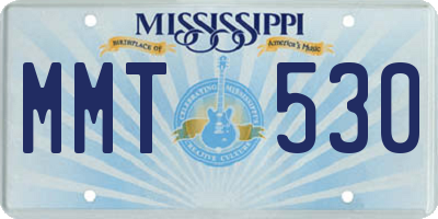 MS license plate MMT530