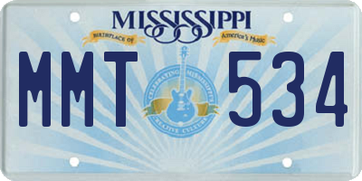 MS license plate MMT534