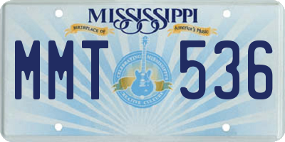 MS license plate MMT536