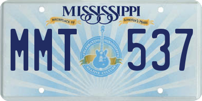 MS license plate MMT537