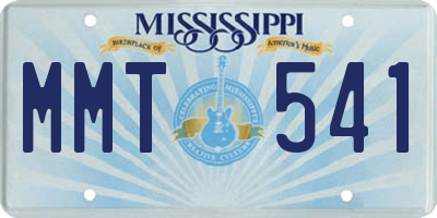 MS license plate MMT541