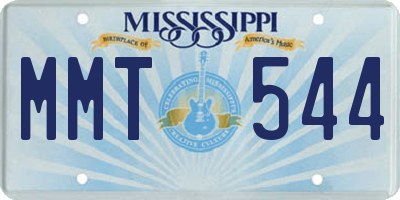 MS license plate MMT544