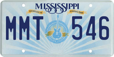 MS license plate MMT546