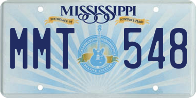 MS license plate MMT548