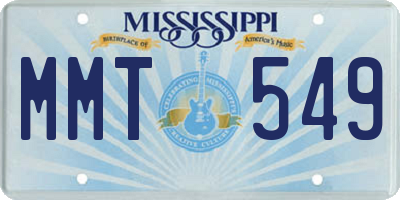 MS license plate MMT549