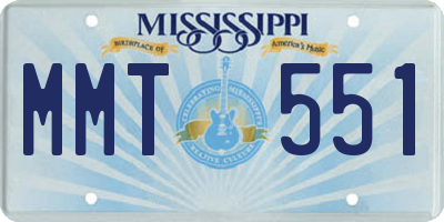 MS license plate MMT551
